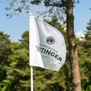 Bandierina buca con logo Taittinger durante la Coppa Taittinger 2026 al Golf Club Villa d’Este