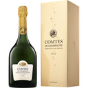 Bottiglia di Taittinger Comtes de Champagne 2012 con cofanetto regalo