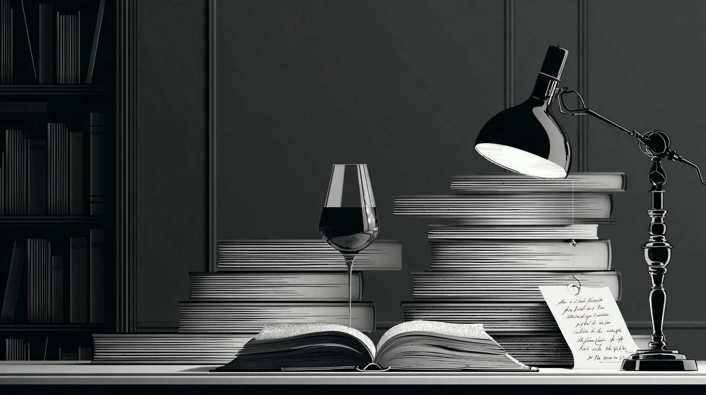 Disegno di studi sul mondo del vino e del bevarage