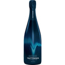 Bottiglia di Taittinger imited edition blue Wave Champagne Nocturne Sec